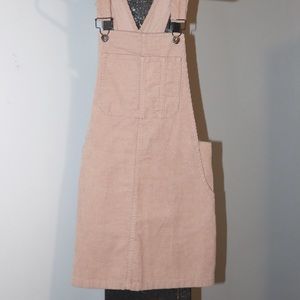 Pink Chord Overall Mini Dress